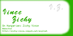 vince zichy business card